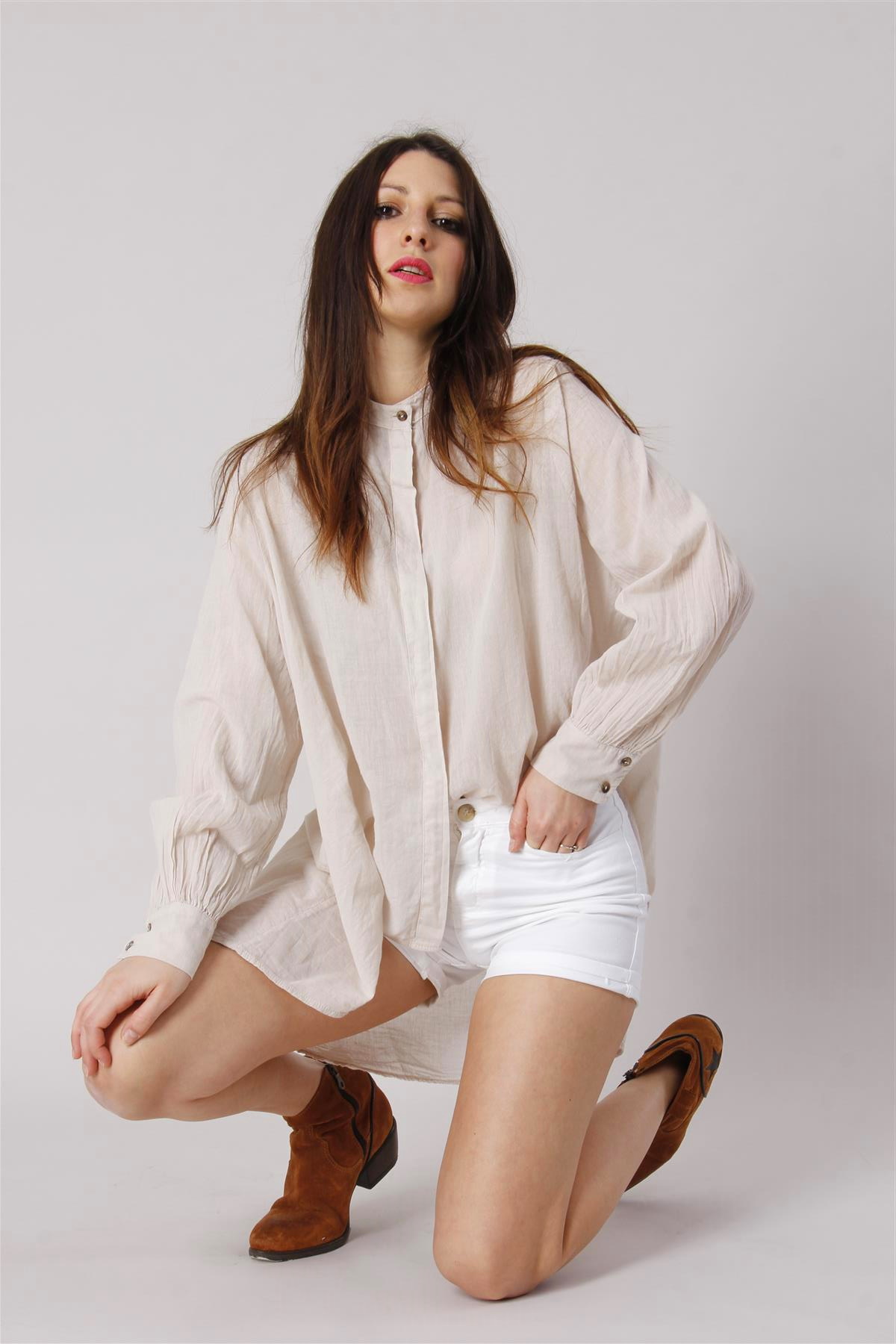Italian wholesale oversized linen shirt